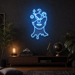 Galaxy Brain Led Neon Sign Light