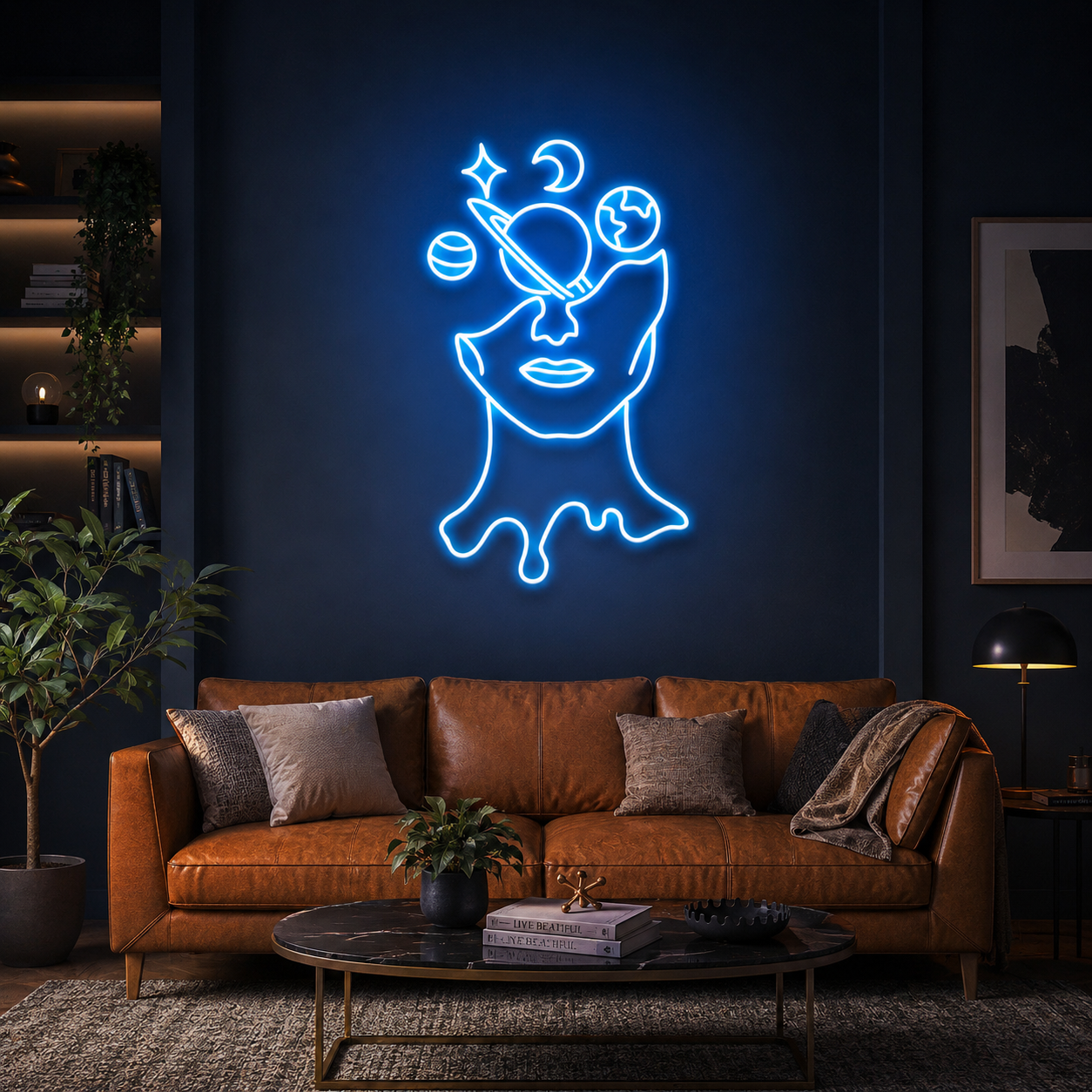 Galaxy Brain Led Neon Sign Light