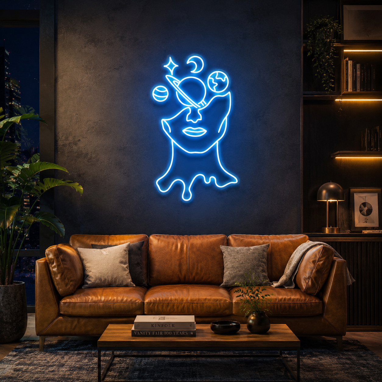 Galaxy Brain Led Neon Sign Light