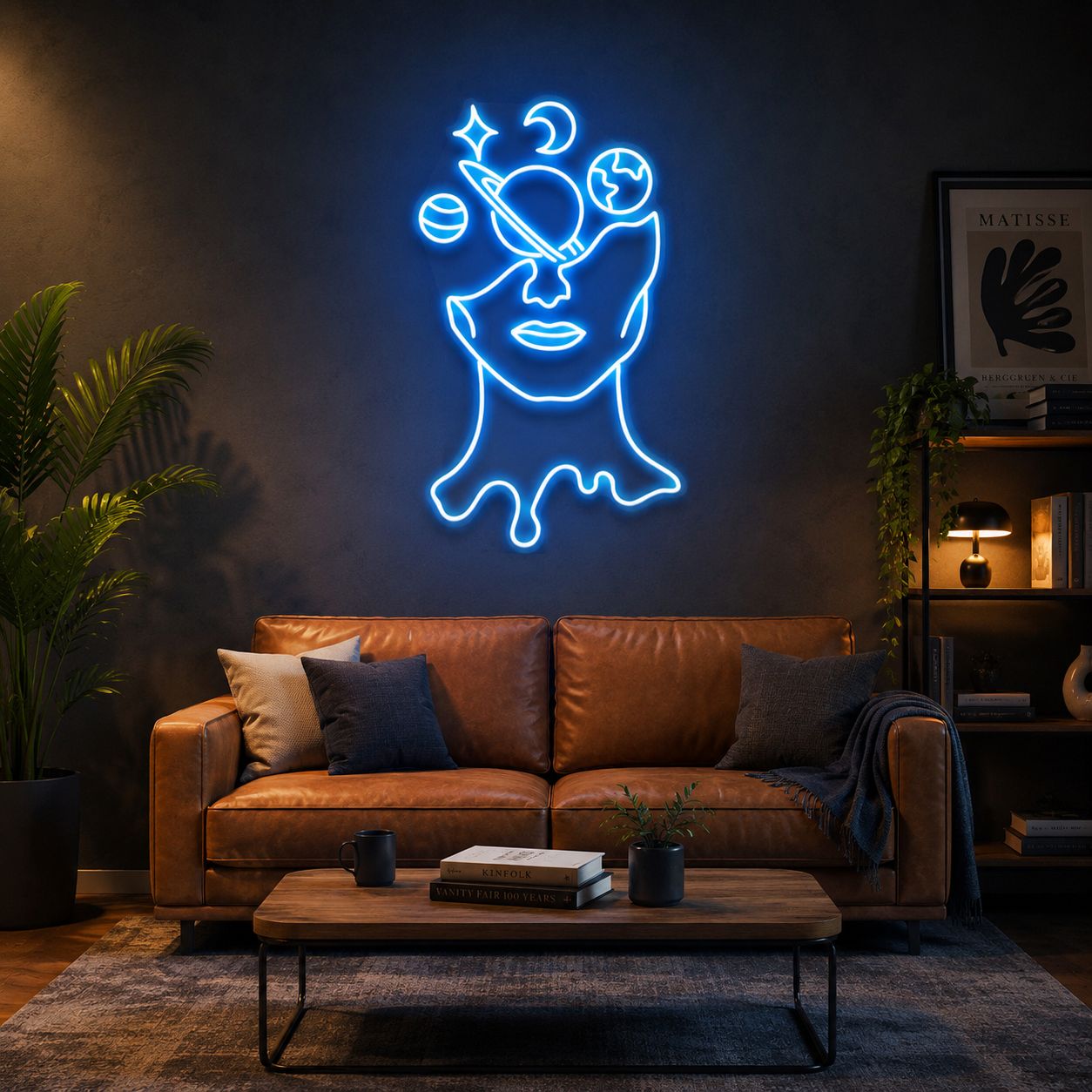 Galaxy Brain Led Neon Sign Light