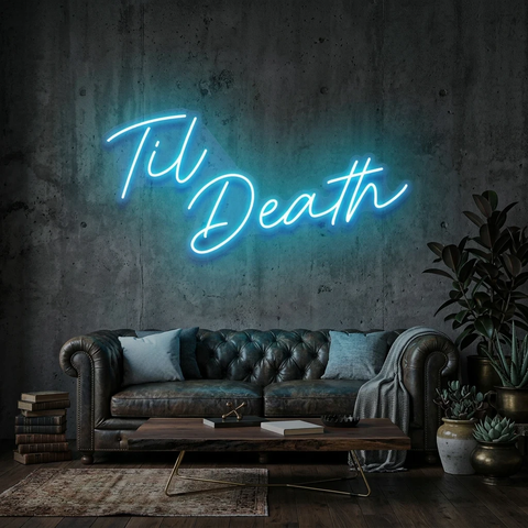 Til Death Led Neon Sign Light, Neon Sign Wedding, Neon Sign Wedding Backdrop