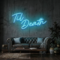 Til Death Led Neon Sign Light, Neon Sign Wedding, Neon Sign Wedding Backdrop