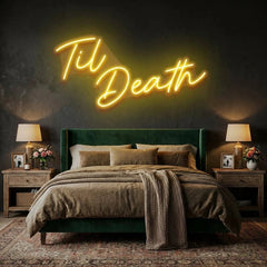 Til Death Led Neon Sign Light, Neon Sign Wedding, Neon Sign Wedding Backdrop