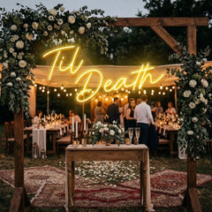 Til Death Led Neon Sign Light, Neon Sign Wedding, Neon Sign Wedding Backdrop