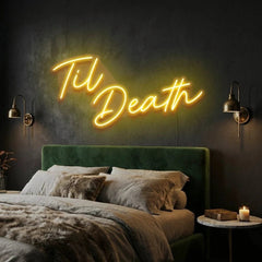 Til Death Led Neon Sign Light, Neon Sign Wedding, Neon Sign Wedding Backdrop