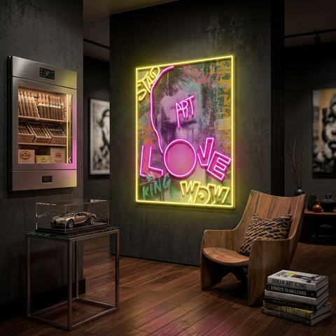 Art King In Collapse Art LED Neon Sign Light Pop Art
