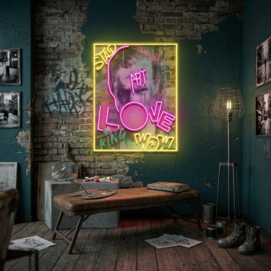 Art King In Collapse Art LED Neon Sign Light Pop Art