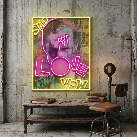Art King In Collapse Art LED Neon Sign Light Pop Art