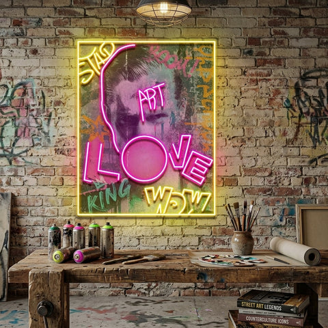 Art King In Collapse Art LED Neon Sign Light Pop Art