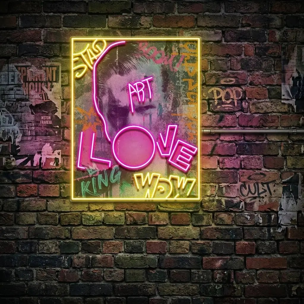 Art King In Collapse Art LED Neon Sign Light Pop Art