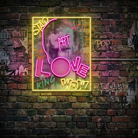 Art King In Collapse Art LED Neon Sign Light Pop Art