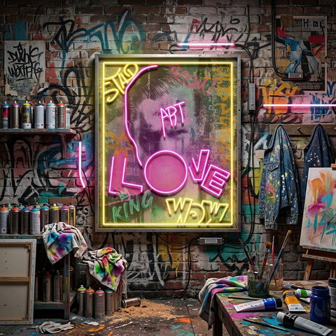 Art King In Collapse Art LED Neon Sign Light Pop Art
