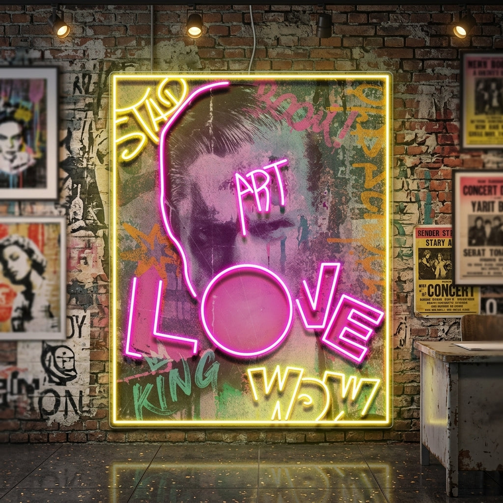 Art King In Collapse Art LED Neon Sign Light Pop Art
