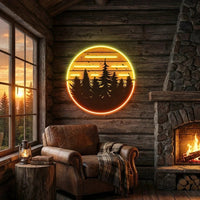 80s Style Grunge Striped Sunsets Artwork Led Neon Sign Light – multicolor – view 6
