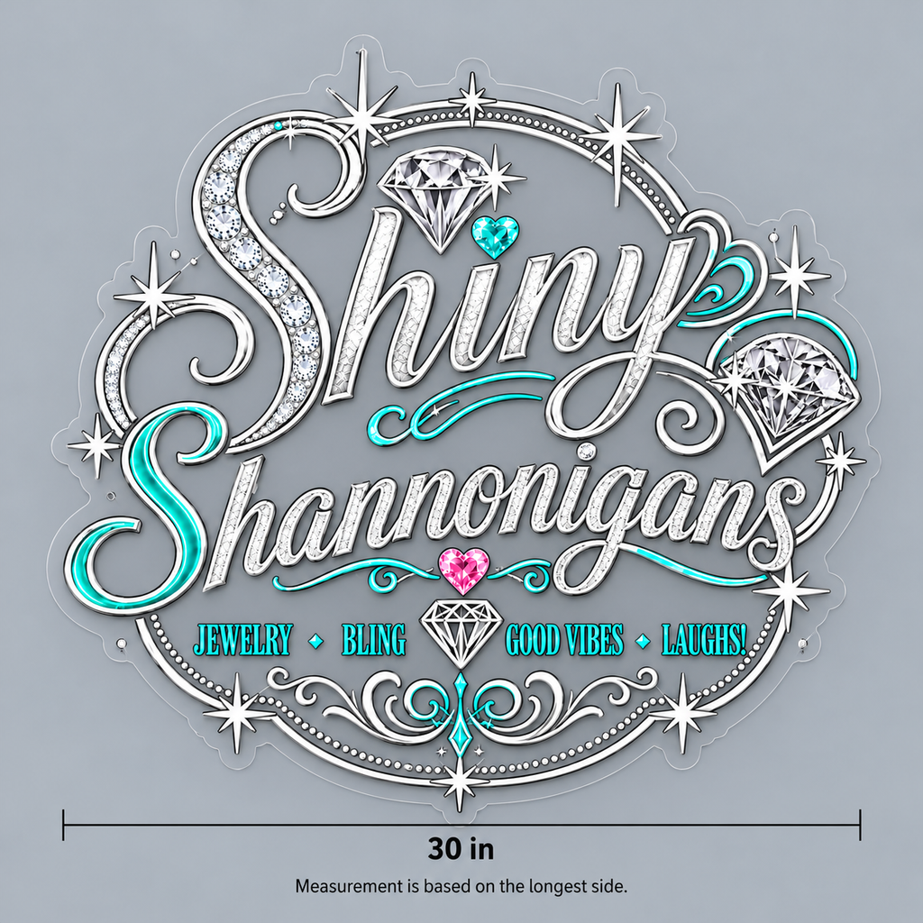 Shiny Shannonigans Logo - Custom LED Neon Sign