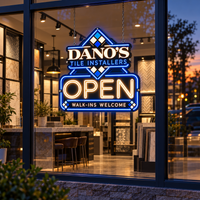 Dano’s Tile Installers Open Logo - Custom LED Neon Sign