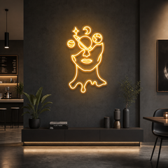 Galaxy Brain Led Neon Sign Light