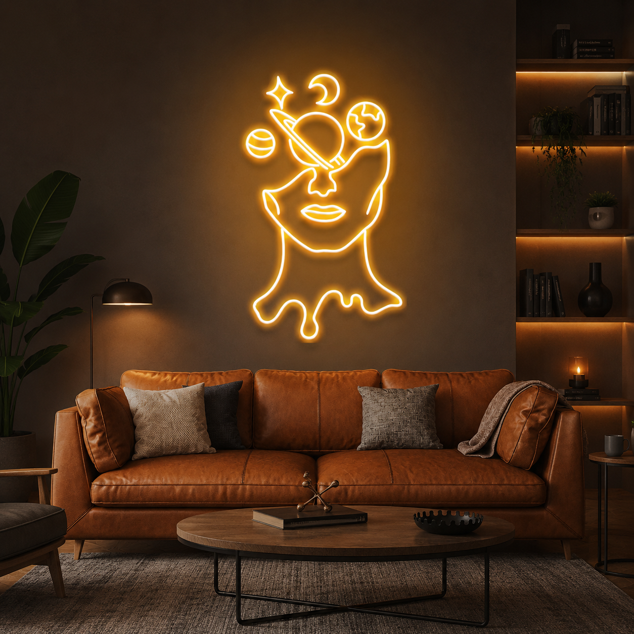 Galaxy Brain Led Neon Sign Light