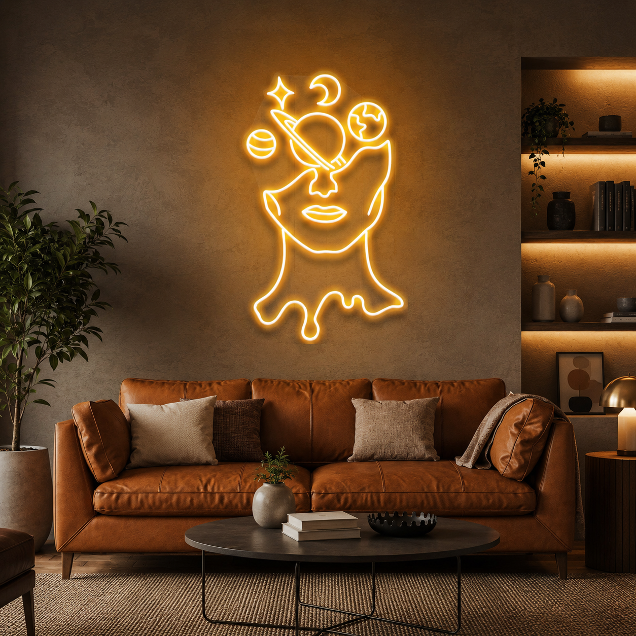 Galaxy Brain Led Neon Sign Light