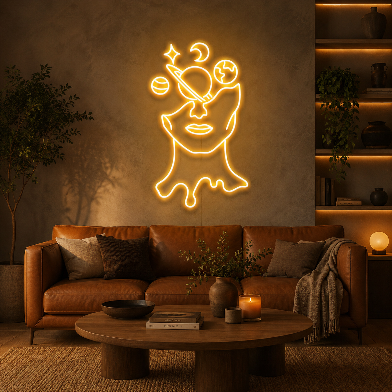 Galaxy Brain Led Neon Sign Light