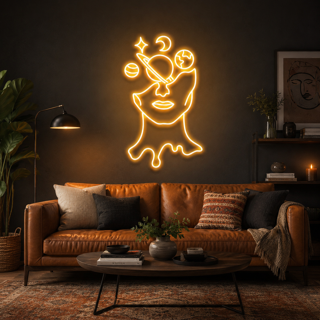 Galaxy Brain Led Neon Sign Light