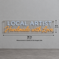Local Artist Handmade with Love Logo - Custom LED Neon Sign