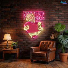Rattle My Heart: Love to the Bone Best Gift For Valentine Neon Sight Light Artwork