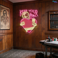 Rattle My Heart: Love to the Bone Best Gift For Valentine Neon Sight Light Artwork