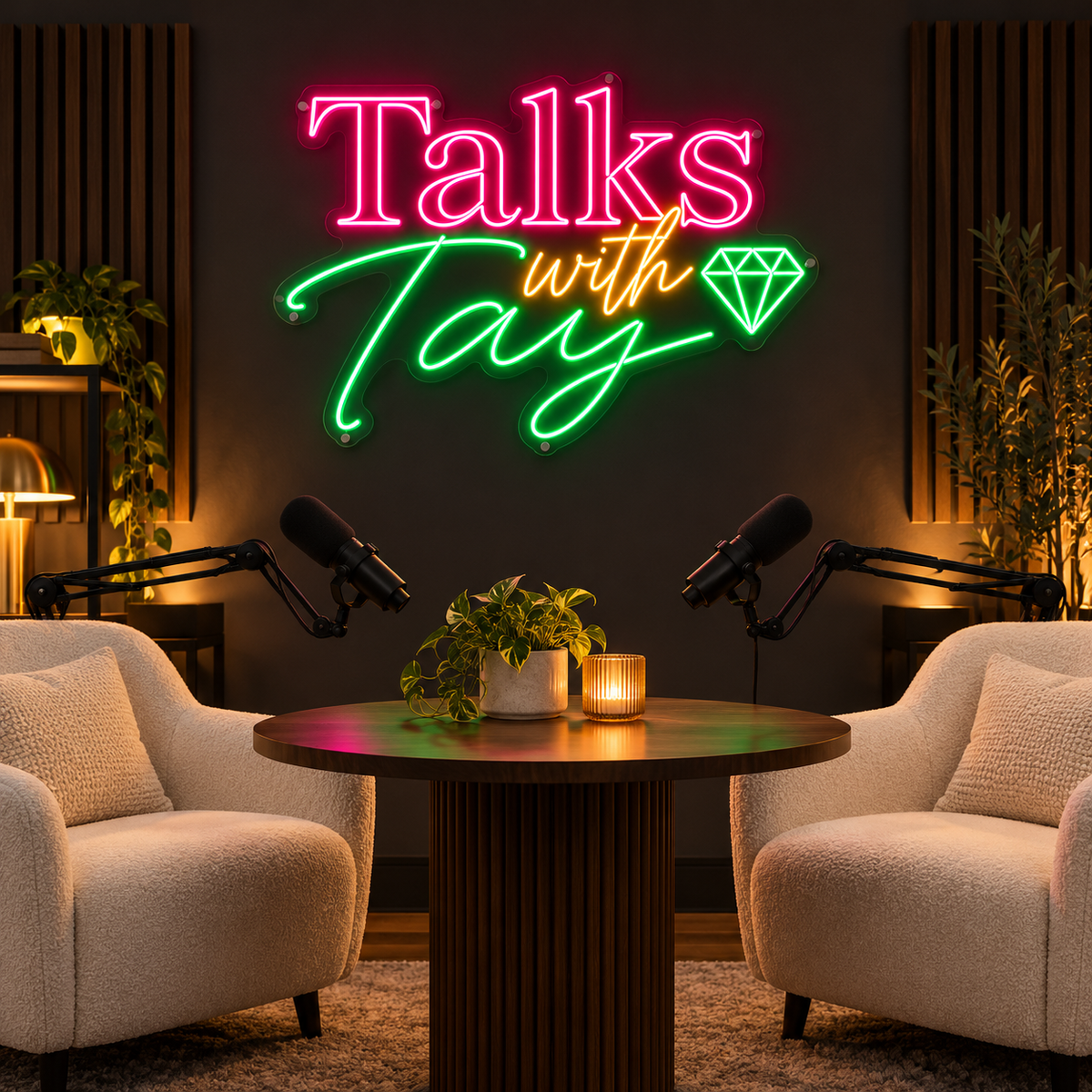 Talks With Tay Logo - Custom LED Neon Sign