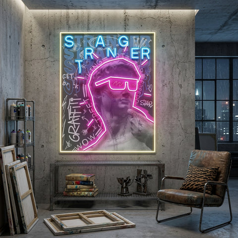 David Stranger Collapse Art LED Neon Sign Light Pop Art