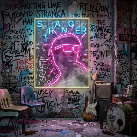 David Stranger Collapse Art LED Neon Sign Light Pop Art