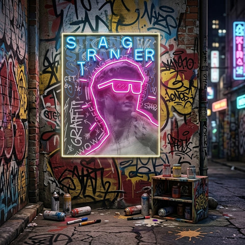 David Stranger Collapse Art LED Neon Sign Light Pop Art