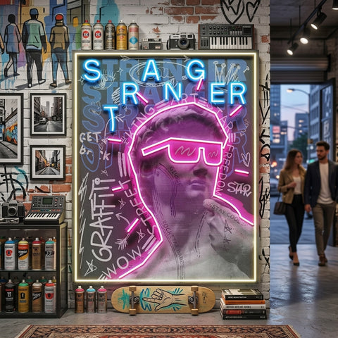 David Stranger Collapse Art LED Neon Sign Light Pop Art