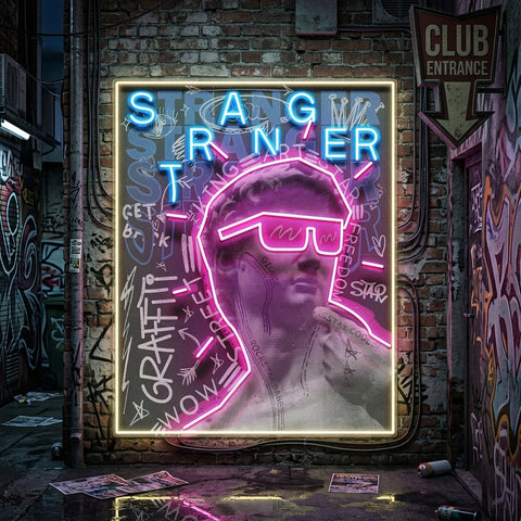 David Stranger Collapse Art LED Neon Sign Light Pop Art