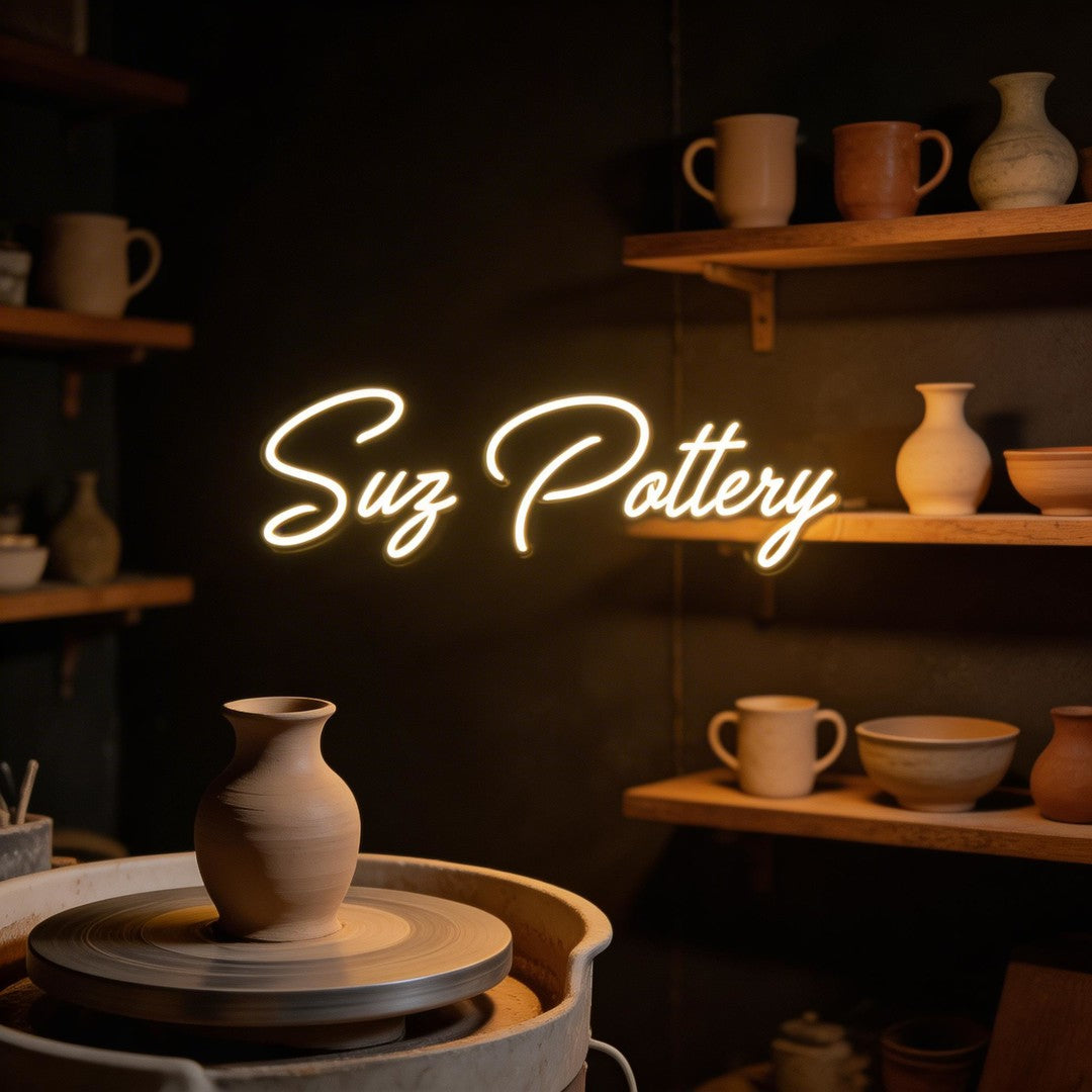 Custom Neon: Suz Pottery