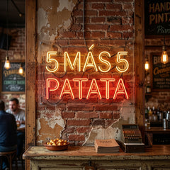 Custom Neon: 5 MÁS 5 PATATA