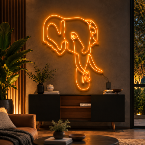 Elephant Line Art