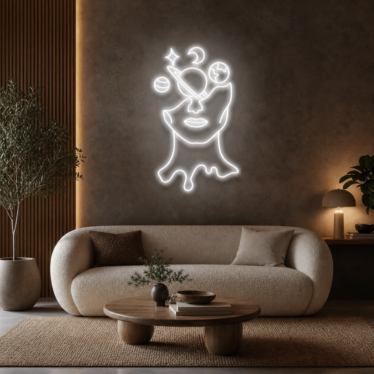 Galaxy Brain Led Neon Sign Light
