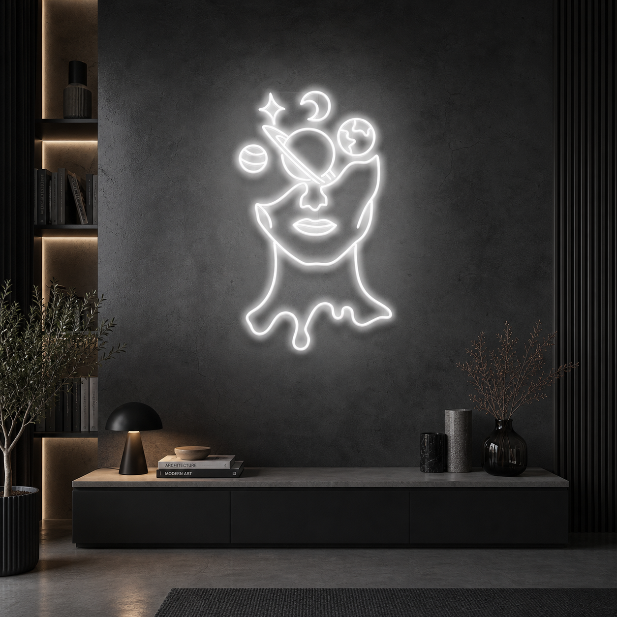 Galaxy Brain Led Neon Sign Light