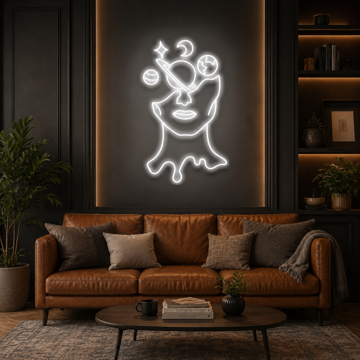 Galaxy Brain Led Neon Sign Light