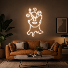 Galaxy Brain Led Neon Sign Light