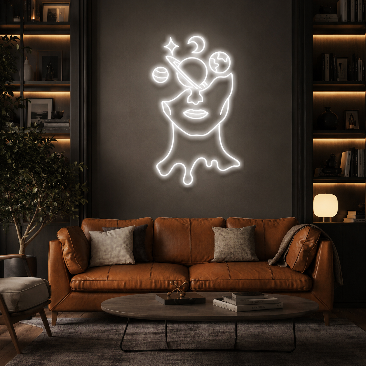 Galaxy Brain Led Neon Sign Light