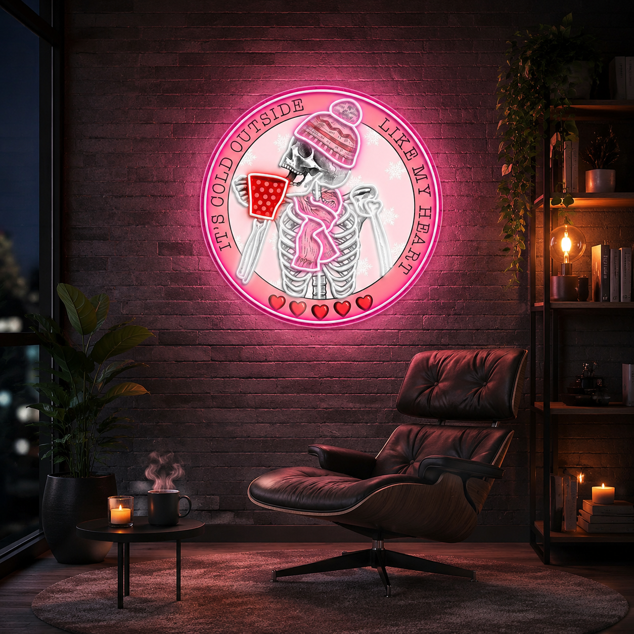Pouring Love, One Cup at a Time Best Gift For Valentine Neon Sight Light Artwork