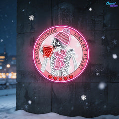 Pouring Love, One Cup at a Time Best Gift For Valentine Neon Sight Light Artwork