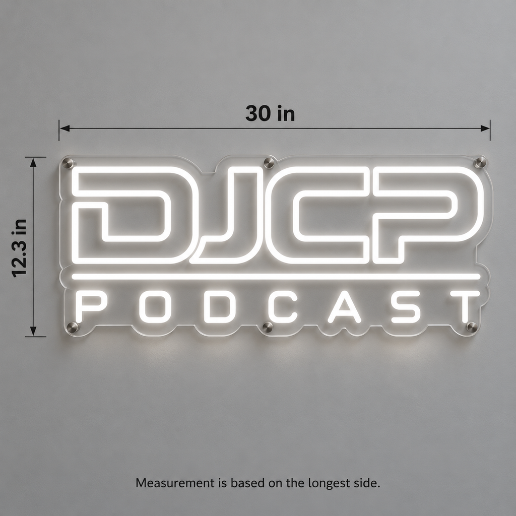 DJCP Podcast Logo - Custom LED Neon Sign