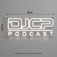 DJCP Podcast Logo - Custom LED Neon Sign