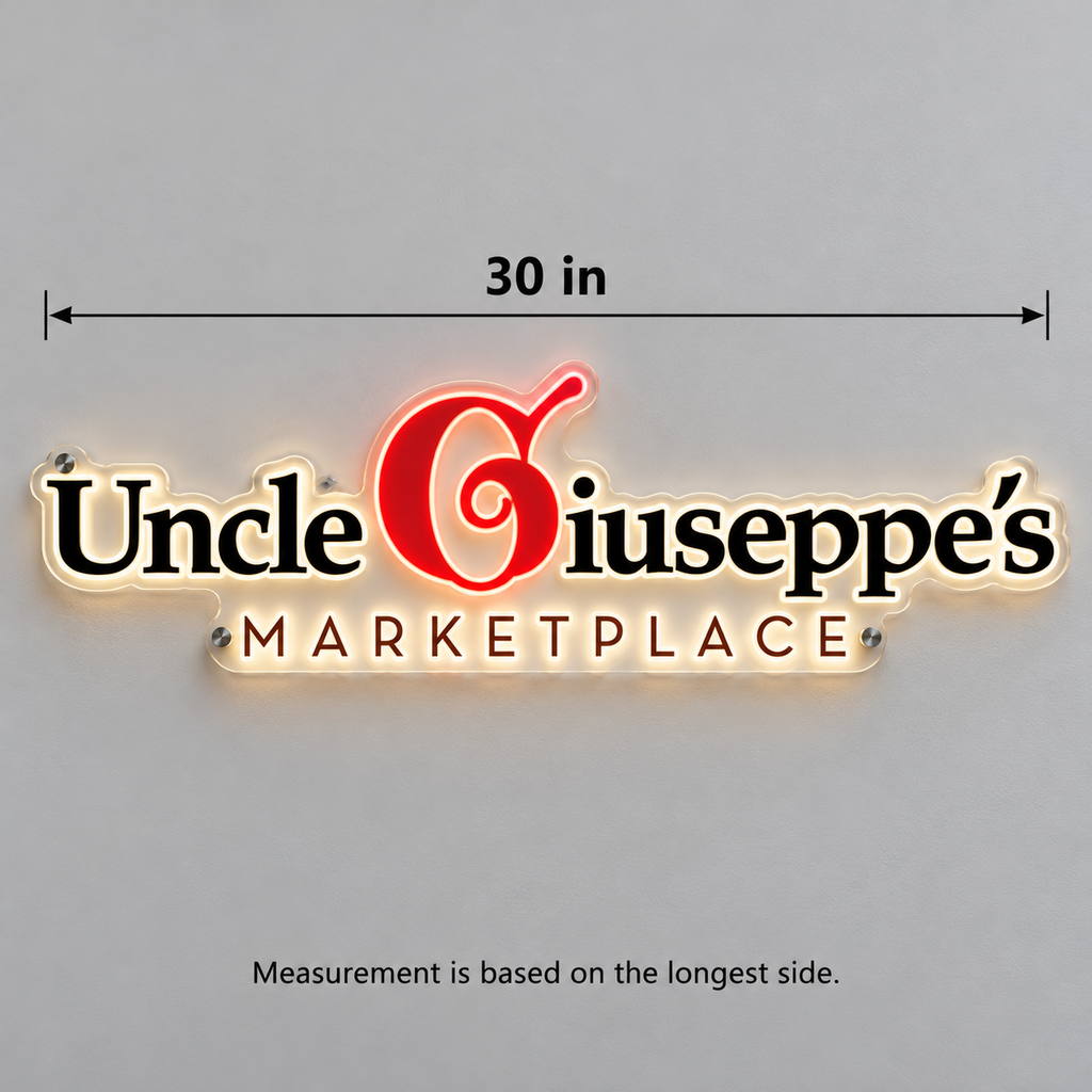 Uncle Giuseppe’s Marketplace Logo - Custom LED Neon Sign