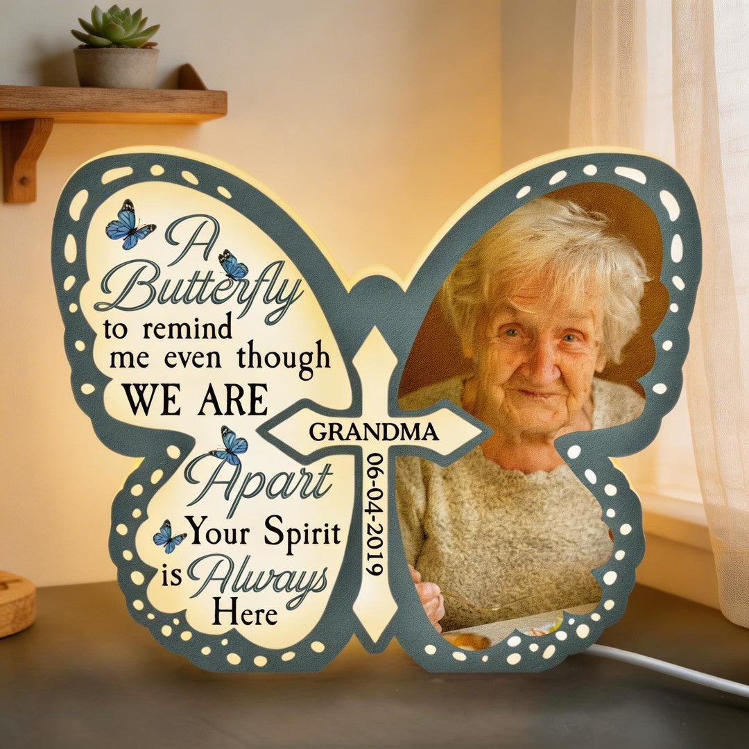 A Butterfly To Remind Me - Personalized Photo Light Box