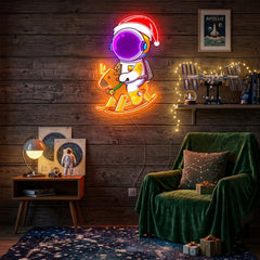 Astronaut Christmas 4 Led Neon Acrylic Artwork