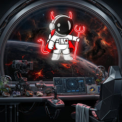 Astronaut Devil Led Neon Acrylic Artwork